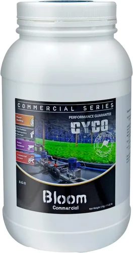 Vista 3 de CYCO Serie comercial Bloom, Fertilizante en polvo micronizado de una parte para aplicaciones hidropónicas y de suelo, 26.46 oz.