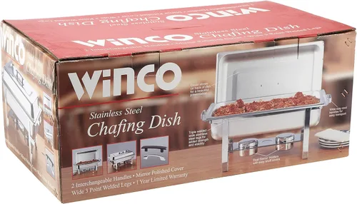 Vista 3 de Winco Newburg - Chafer de acero inoxidable, 8 cuartos de galón