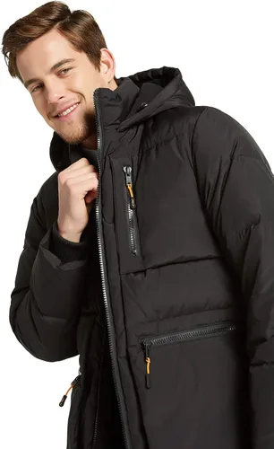 Vista 4 de Orolay Chaqueta gruesa de invierno con capucha para hombre con 6 bolsillos