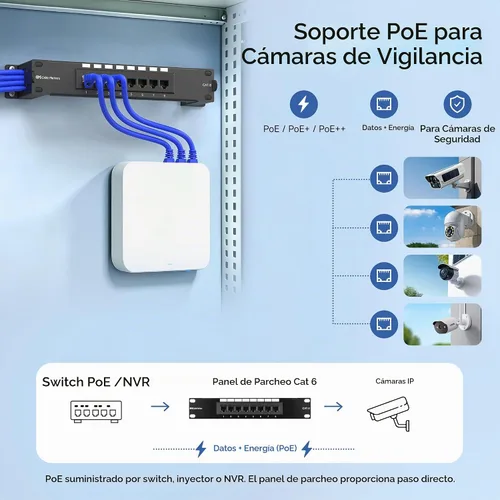 Vista 7 de [Listado UL] Cable Matters Mini Panel de conexión de 8 puertos con soporte