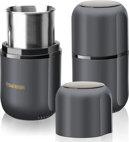 Vista 9 de COOL KNIGHT Molinillo de hierbas [gran capacidad/rápido/eléctrico] - Molinillo de café de hierbas para especias con colector de polen/- 7.5" (negro)