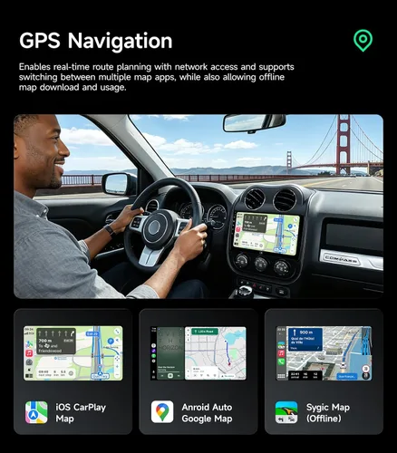 Vista 8 de Radio de coche para Jeep Compass Patriot 2010-2016, inalámbrico CarPlay