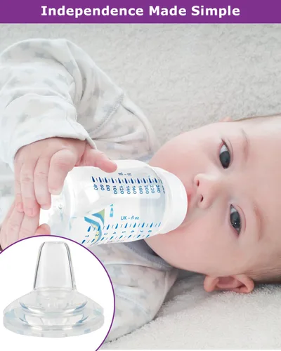 Vista 9 de Tetinas de vaso para biberones Philips Avent anticólicos para bebés, boquilla de silicona de grado alimenticio, pezón suave de flujo variable, 6