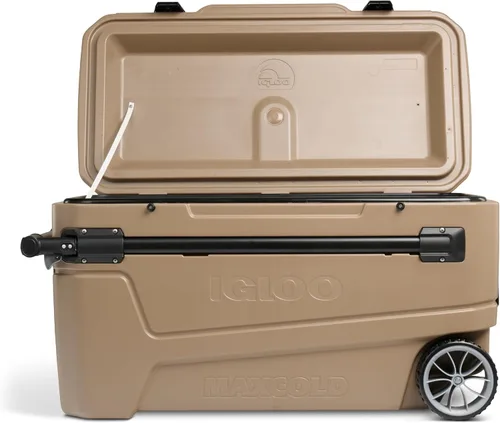 Vista 2 de Igloo Maxcold Glide 110 Qt - Hielera con ruedas de carcasa rígida aislada