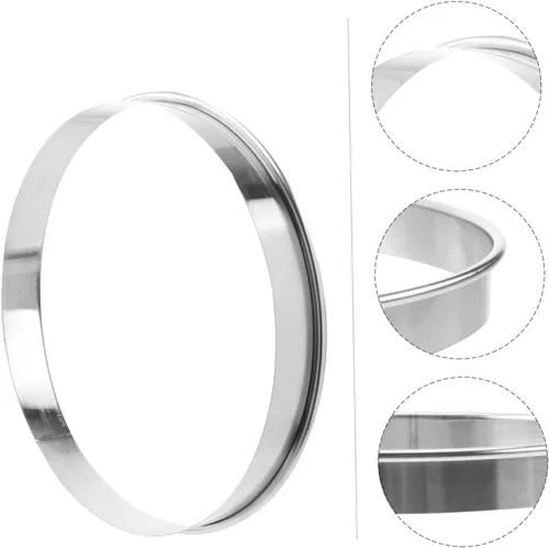 Vista 7 de BESTonZON Anillo de cocina para salsa de pizza de 6.88 pulgadas, herramienta para hornear de acero inoxidable con borde profundo para untar salsa