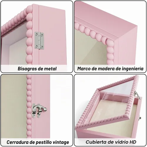 Vista 5 de Love-KANKEI Marco de caja de sombra profunda 8x10,Marco único de cuentas de Rosa