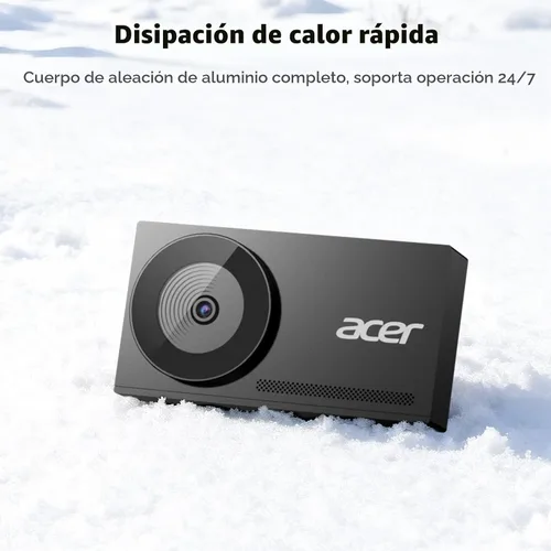 Vista 8 de Acer Cámara web 4K para PC/Mac con cuerpo unibody de metal completo esculpido, sensor Sony de 1/2", PDAF, 2 micrófonos de reducción de ruido