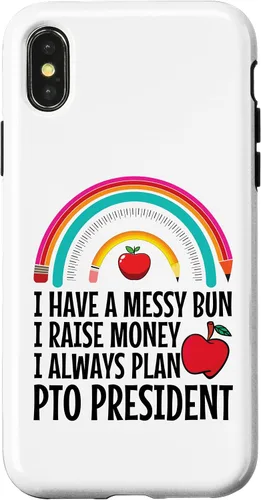 Vista 4 de iPhone 15 Parent Teacher Organization Crew PTO President Appreciaton Case
