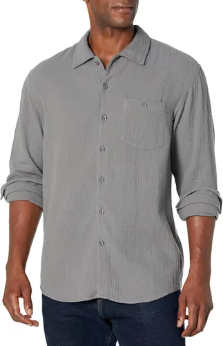 Vista 8 de Club Monaco Camisa de gasa de doble cara de verano para hombre