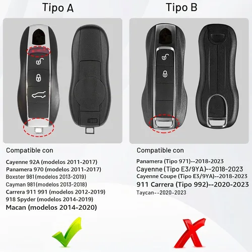 Vista 2 de Jaronx Funda compatible con llavero Porsche para Cayenne Panamera Macan 911