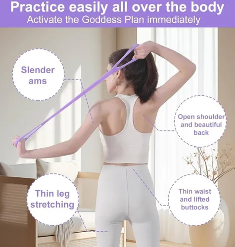 Vista 5 de SZ - Juego de bandas de resistencia – 2 piezas figura 8 bandas de resistencia y tubos de resistencia de pedal para entrenamiento de cuerpo completo