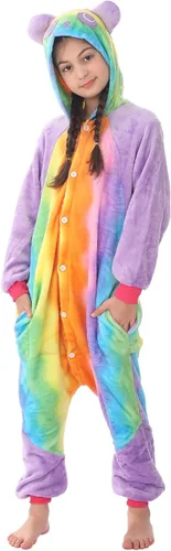 Vista 6 de Disfraz de franela para niños, disfraz de Halloween, Pascua, animales, cosplay para niñas y niños, una pieza
