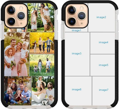 Vista 12 de Funda de teléfono personalizada para iPhone 11 Pro Max personalizada con collage de múltiples imágenes, fundas resistentes a los arañazos, a