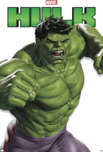 Vista 9 de Trends International Marvel Comics Hulk Feature Series - Póster de pared, 22.4 pulgadas de largo x 14.7 pulgadas, versión enmarcada de madera