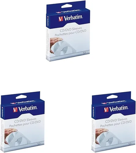Vista 3 de Verbatim Fundas de papel para CD/DVD con ventana transparente - Paquete de 100