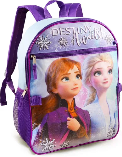 Vista 2 de Disney Frozen - Mochila con juego de lonchera - Paquete con mochila Frozen bolsa de almuerzo botella de agua suministros escolares congelados más