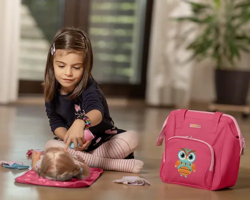 Vista 5 de HappyVk - Bolsa de pañales para muñecas y portabebés para niños.