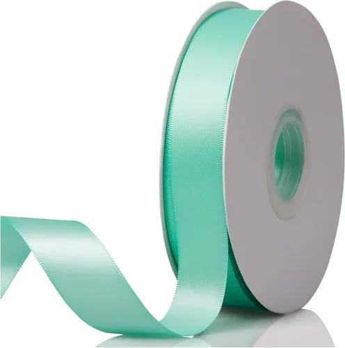 Vista 80 de Cinta de satén de doble cara verde manzana de 1-1/2 x 50 yardas, rollos de cinta de tela de alta densidad de color sólido, ideal para envolver