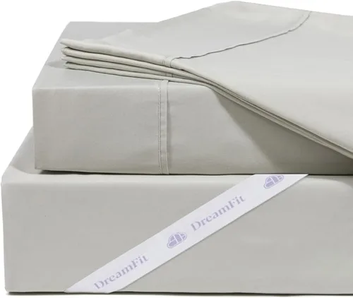 Vista 2 de DreamFit DreamComfort Sábanas de Cama de Microfibra con Tecnología de Enfriamiento StaDry con Correas Elásticas en las Esquinas para Bolsillos Extra