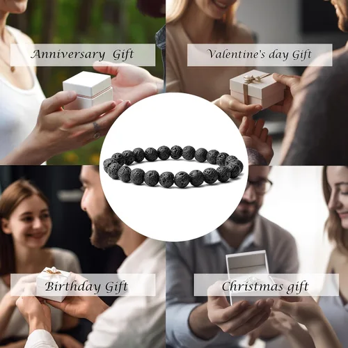Vista 7 de Tigers Eye Protection Handmade Bracelet Best Present For Men Women Attract Wealth Chakra Feng Shui Stretchy Beaded Bracelets Lucky Friendship