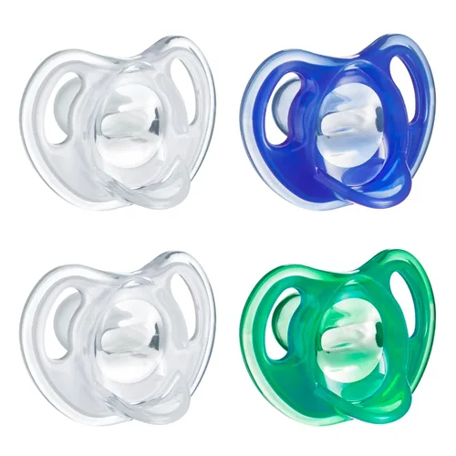Vista 8 de Tommee Tippee - Chupete de silicona ultraligero, 6-18 meses, diseño simétrico de una pieza, sin BPA, paquete de 4