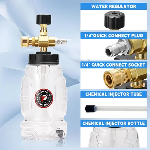 Vista 4 de Tool Daily Chemical Injector for Pressure Washer, Pressure Washer Spray Nozzle Tips with Nozzle Holder