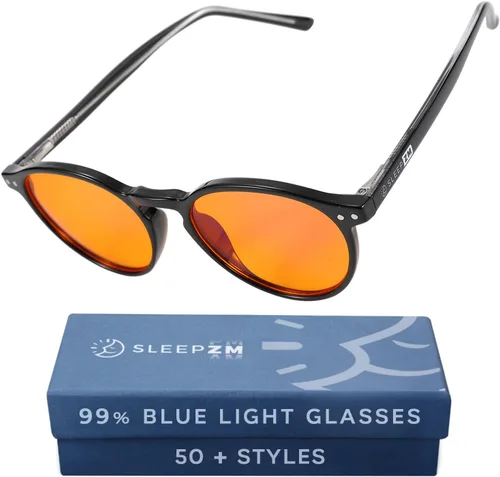 Vista 10 de Blue Light Blocking Glasses for Sleep + Eye Strain Relief Filtration from 35% clear for daytime screens to 100% red for sleep.