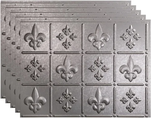 Vista 16 de FASÄDE Fleur-de-lis - Panel decorativo de vinilo decorativo para salpicaduras de 18 x 24 pulgadas en cobre piedra lunar (paquete de 5)