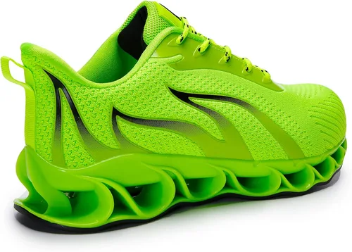 Vista 6 de DREAM HORSE Zapatos de trabajo indestructibles con punta de acero para hombres, zapatos de seguridad de malla ligera, zapatos de construcción