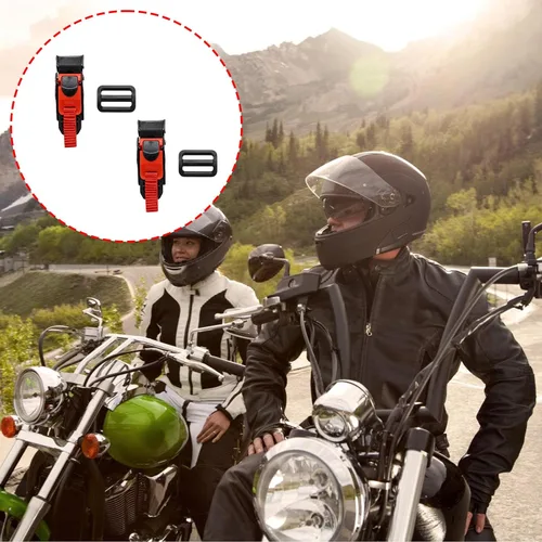Vista 2 de Cierre de tapa de motocicleta, hebilla rápida, clip ajustable, adaptador de correa de barbilla para cascos y accesorios de equitación Cascos Clip