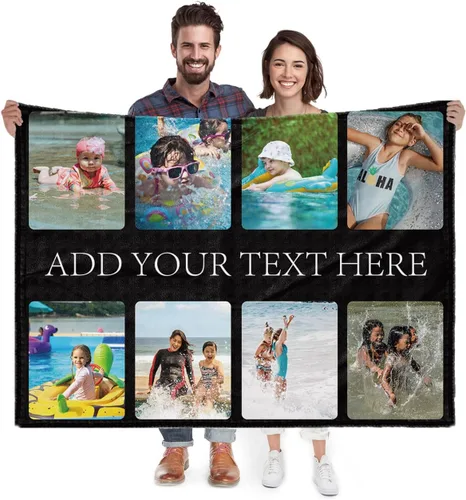 Vista 7 de Manta personalizada con imagen, regalo personalizado para mejores amigas, mejores amigas, hermanas, mejores amigas, manta de franela súper suave
