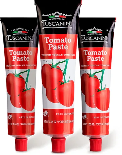Vista 5 de Tuscanini Tubo de pasta de tomate, 7.05 onzas, fabricado con tomates italianos de primera calidad
