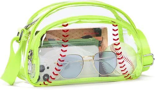 Vista 12 de BOSTANTEN Bolsa transparente para mujer, aprobada para estadios, bolsas transparentes pequeñas, bolso cruzado de moda para conciertos, eventos