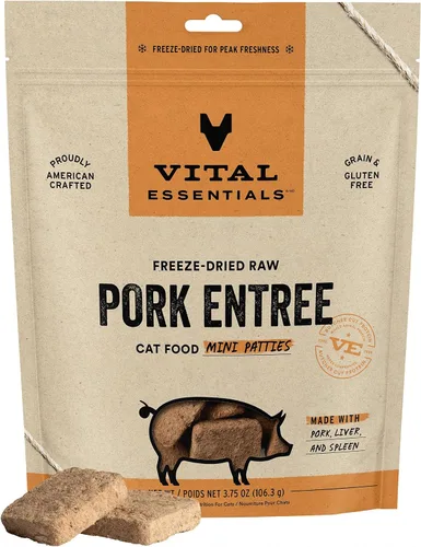 Vista 20 de Vital Essentials Alimento crudo liofilizado para gatos, mini empanadas de conejo, 8 onzas Soft, Complete Meal or Topper, Rehydrate, Made with 99%