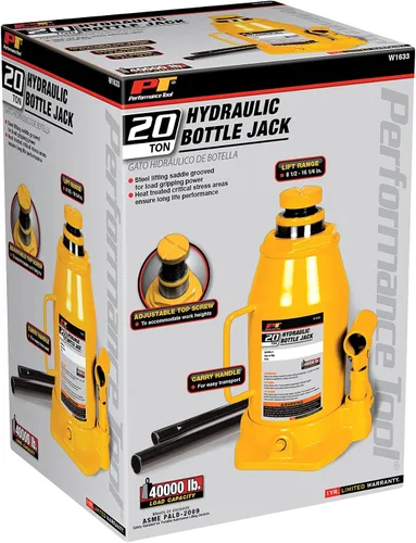 Vista 6 de Performance Tool W1633 - Gato hidráulico de botella resistente de 20 toneladas (40,000 libras)