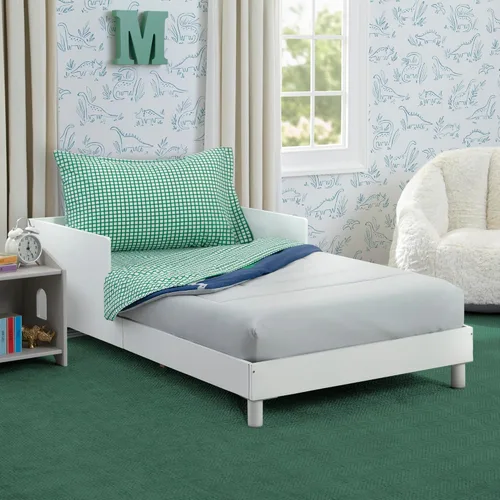 Vista 3 de Delta Children Juego de ropa de cama de 4 piezas para niños, edredón reversible 2 en 1, incluye edredón ajustable para mantener a los más pequeños