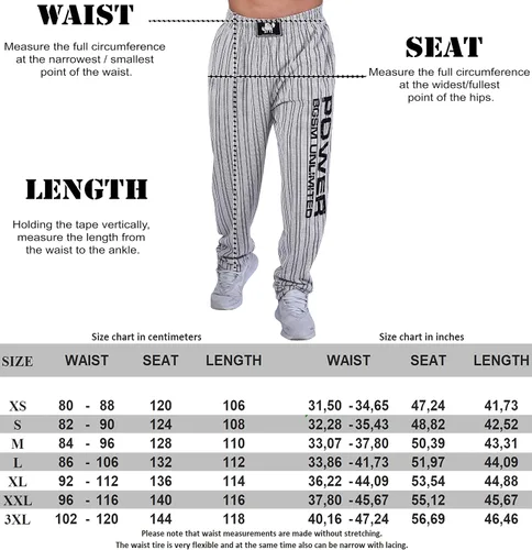Vista 4 de BIG SAM SPORTSWEAR COMPANY Pantalones deportivos holgados con bolsillos para hombre, pantalones de gimnasio Oldschool