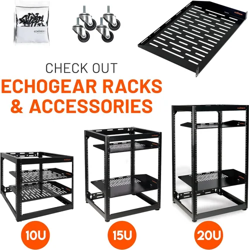 Vista 9 de ECHOGEAR Kit de barra de acoplamiento de gestión de cables para rack, incluye 4 barras de amarre de 1U, 24 bridas de cremallera, 8 tuercas de jaula
