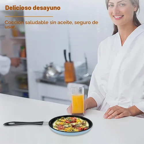 Vista 9 de HERCHR - Sartén pequeña para huevos, sartén de 4.9 pulgadas de acero inoxidable para huevos pequeños, sartén antiadherente redonda con mango