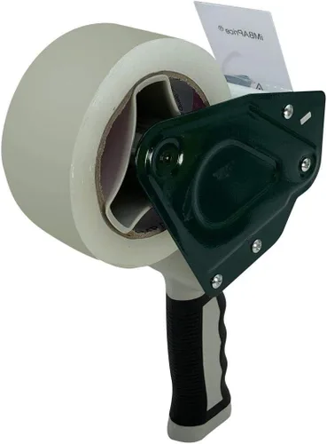 Vista 3 de iMBAPrice Pistola dispensadora de cinta de embalaje con cinta transparente de 2 pulgadas x 110 yardas, pistola de cinta de envío manual con mango