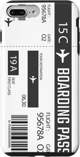 Vista 12 de Tarjeta de embarque de avión, boleto de avión, divertido estuche de regalo de viaje para iPhone 17