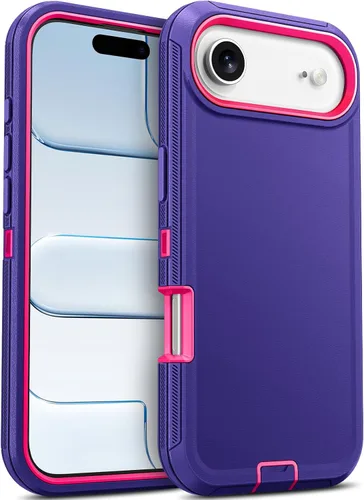 Vista 61 de Jelanry - Funda para iPhone 15 5G, protección resistente, resistente, color negro Dropproof & Dual-Layer Protective Back Cover with Port Anti