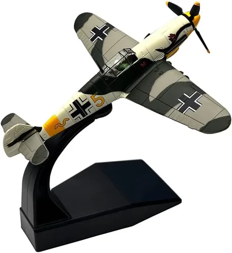 Vista 2 de 1/72 Escala WWII Alemán Messerschmitt BF109 Metal Fighter Modelo Militar Modelo Diecast Plane Modelo Regalo Ornamento Colección