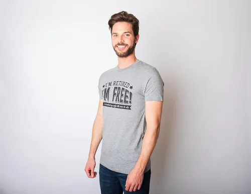 Vista 8 de Camiseta divertida de jubilación con texto en inglés Im Retired Im Free to Do What My Wife Tells Me