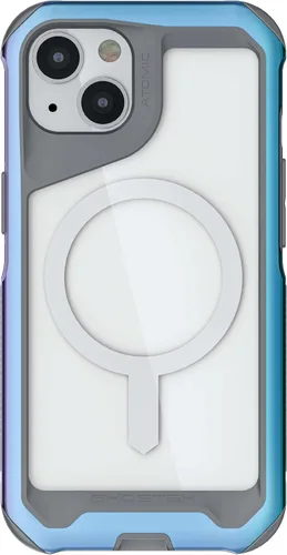 Vista 101 de Ghostek ATOMIC - Funda delgada para Galaxy S21 con parachoques de metal de aluminio y diseño trasero transparente, protección resistente que absorbe