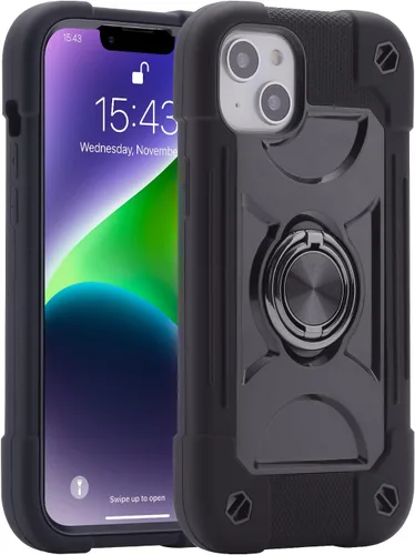Vista 9 de MARKILL Funda compatible con iPhone 14 Plus de 6.7 pulgadas con soporte de anillo giratorio de 360 grados, protección contra caídas de grado