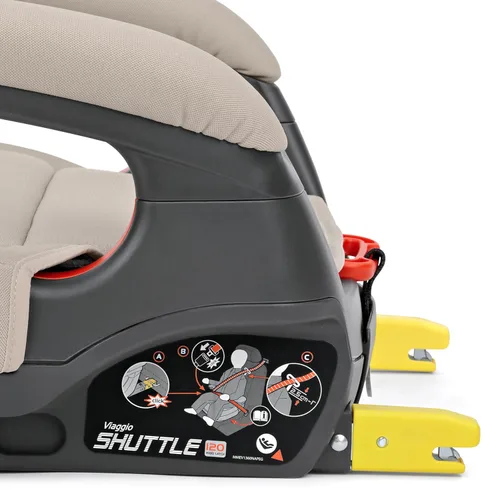 Vista 5 de PEG Viaggio Shuttle – Asiento elevador sin respaldo – Astral Para niños de 40 a 120 libras - Hecho en Italia