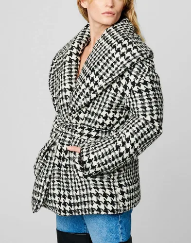 Vista 2 de BLANKNYC Ropa de lujo para mujer, abrigo de pata de gallo, chaqueta cómoda y elegante