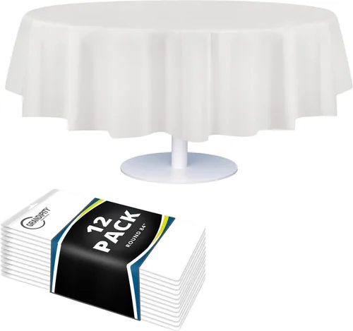Vista 15 de Mantel de plástico de alta calidad - 54 in. x 108 pulgadas. Grandipity - Mantel rectangular (6 y 12 unidades), Agua (Aqua)