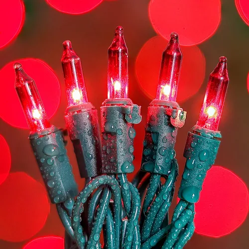Vista 17 de Luces de Navidad, 35 unidades, 9.8 pies, luces de Navidad transparentes, incandescentes, mini luces para árbol de Navidad, para interiores y blanco